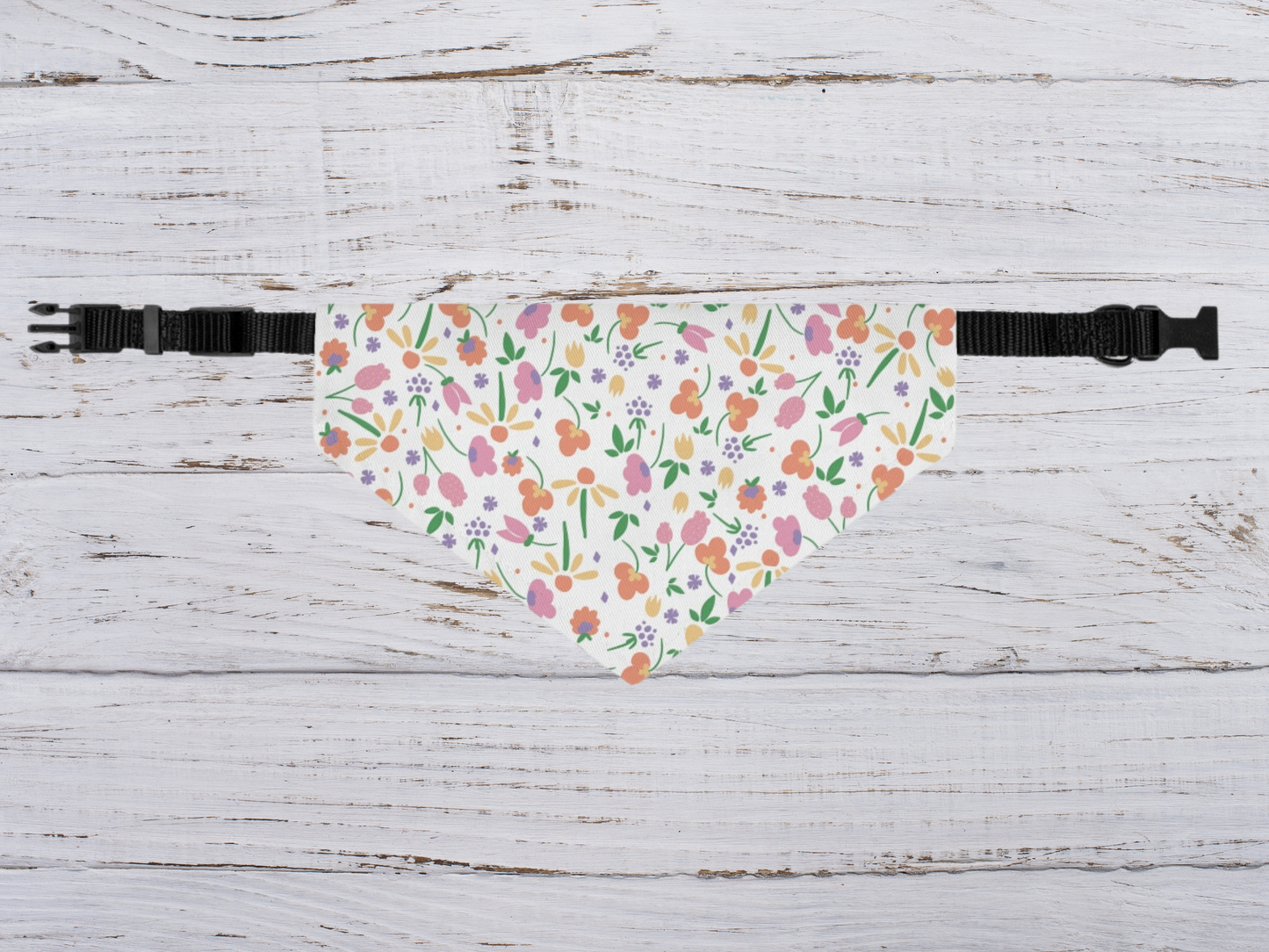 Floral Over the Collar Spring/Summer Dog Bandana