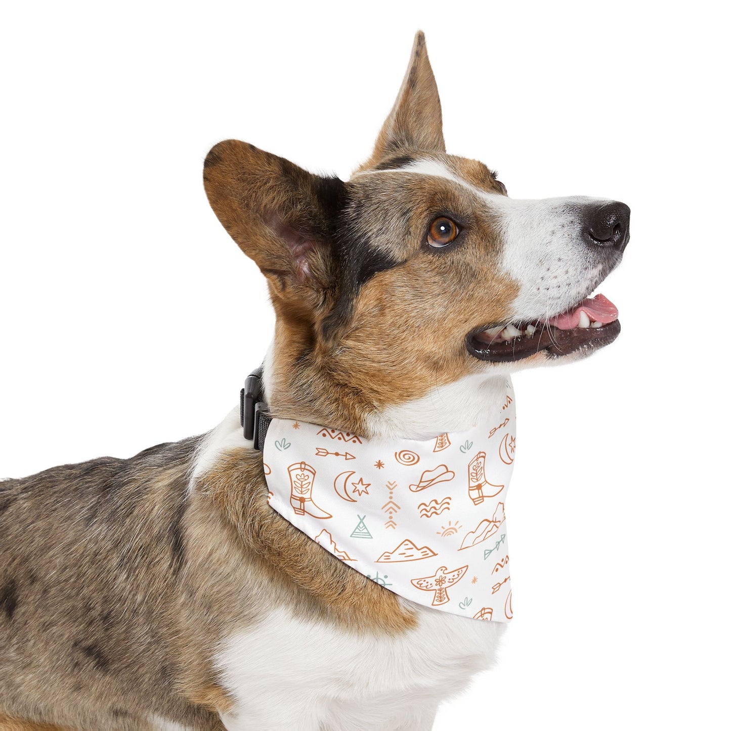 Western Cowboy Over the Collar Dog Bandana
