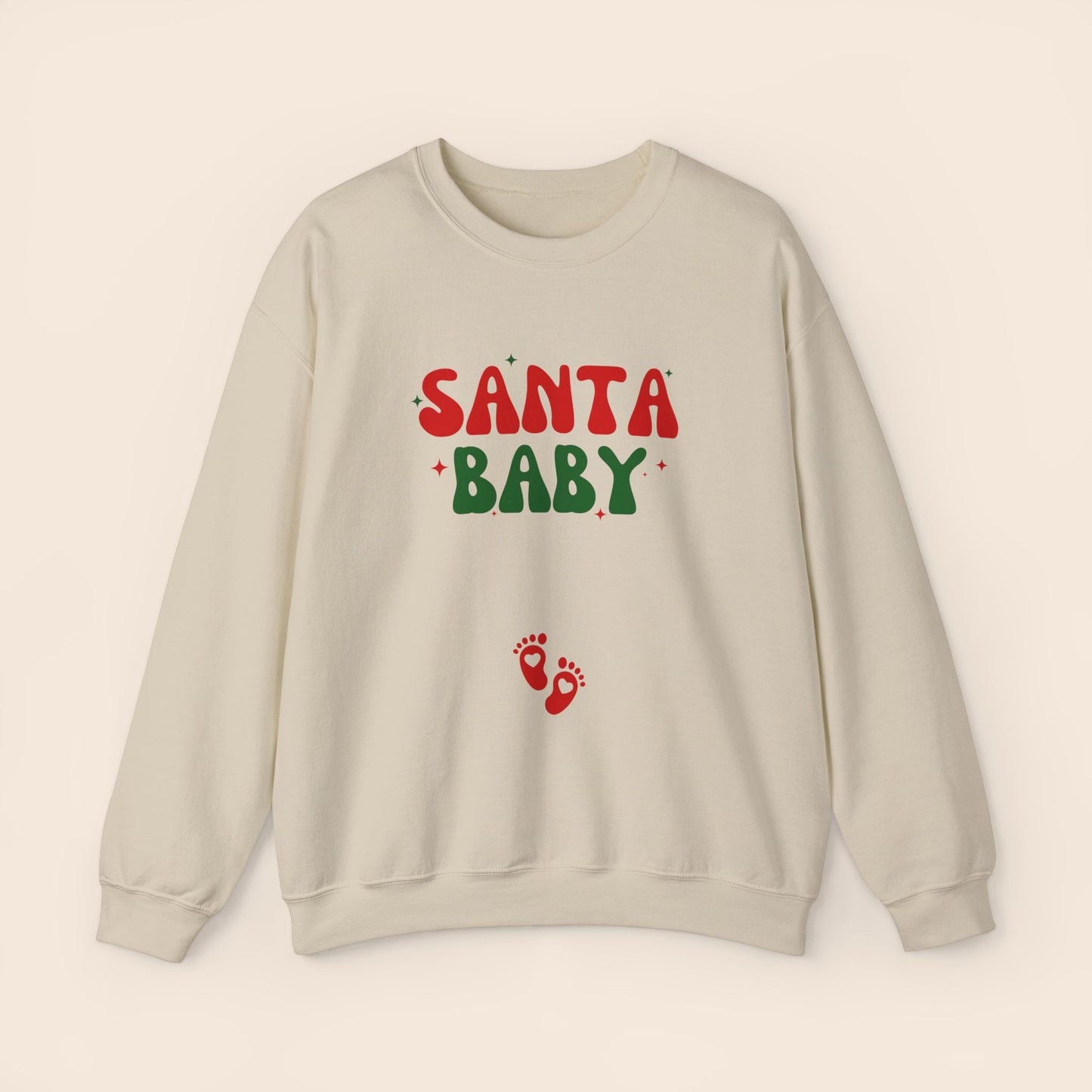 Santa Baby Christmas Pregnancy Crewneck Sweatshirt