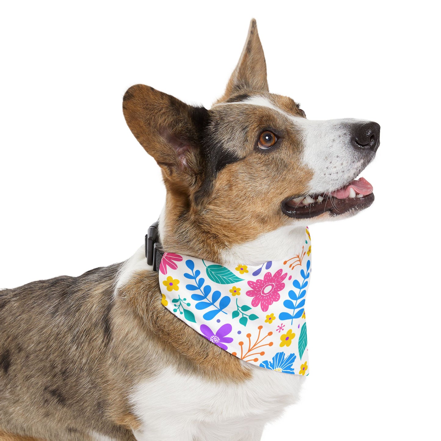 Cute Floral Over the Collar Dog Bandana