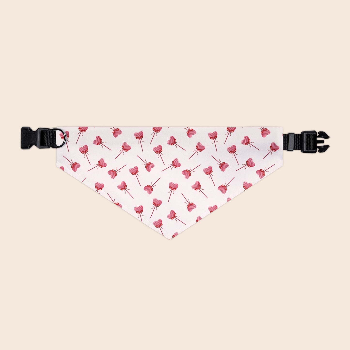 Heart Lollipop Valentine's Day Over the Collar Dog Bandana