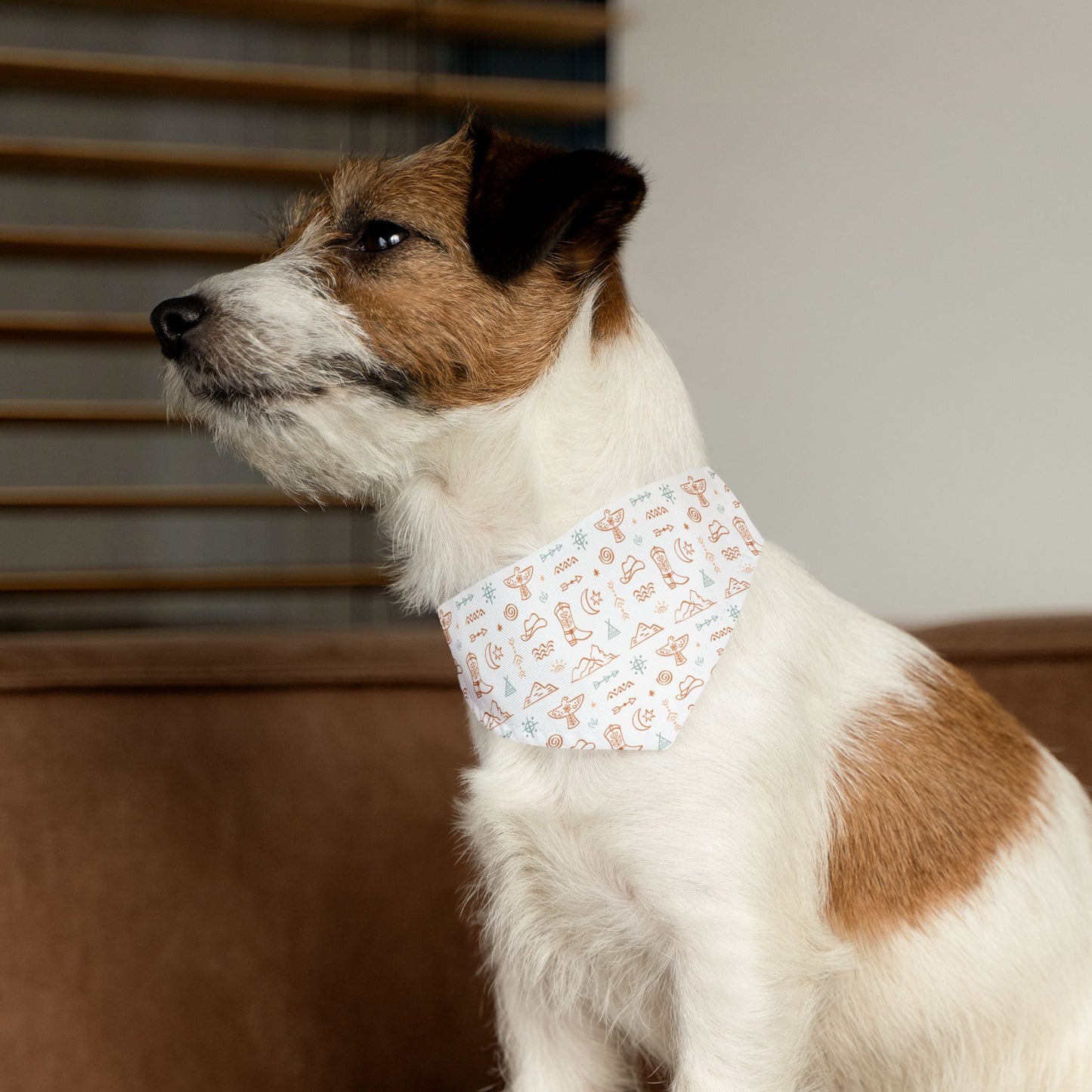 Western Cowboy Over the Collar Dog Bandana