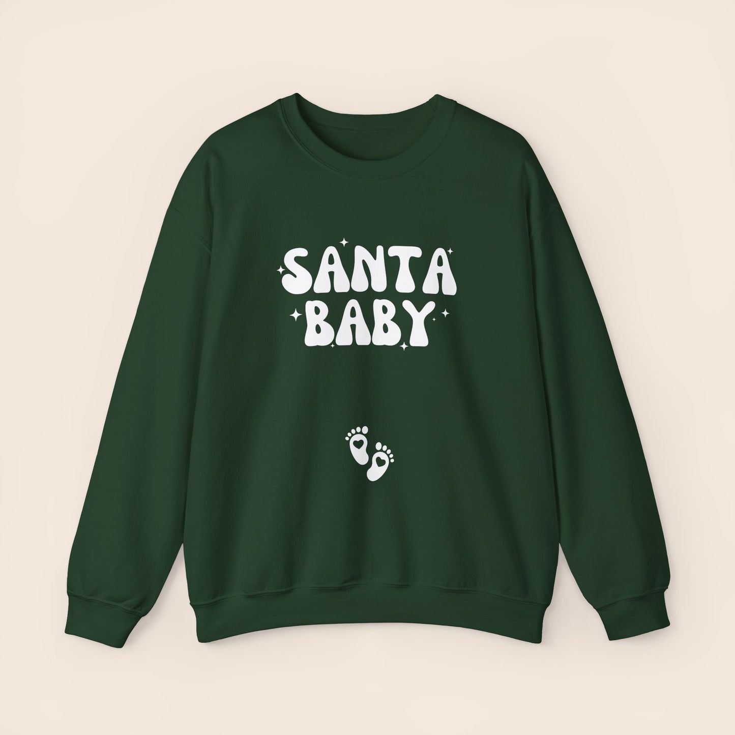 Santa Baby Christmas Pregnancy Crewneck Sweatshirt