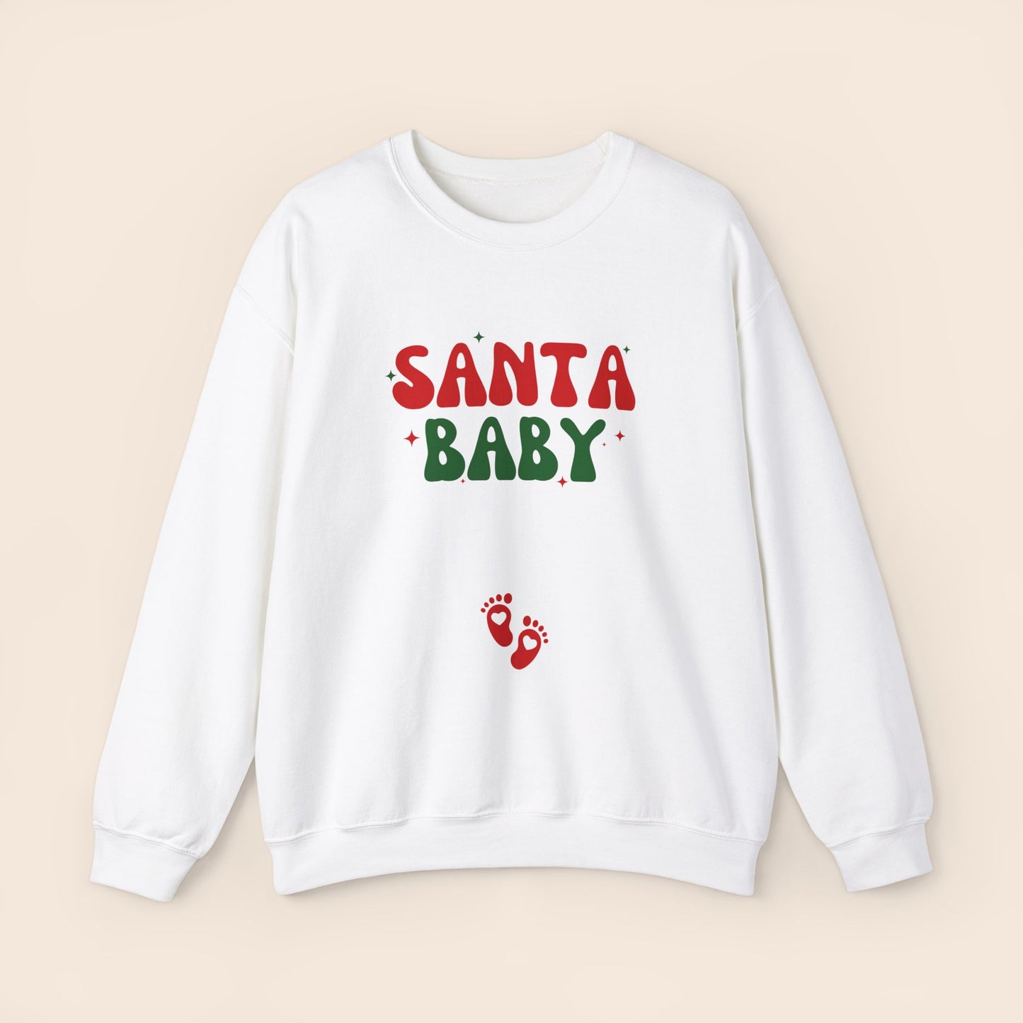 Santa Baby Christmas Pregnancy Crewneck Sweatshirt
