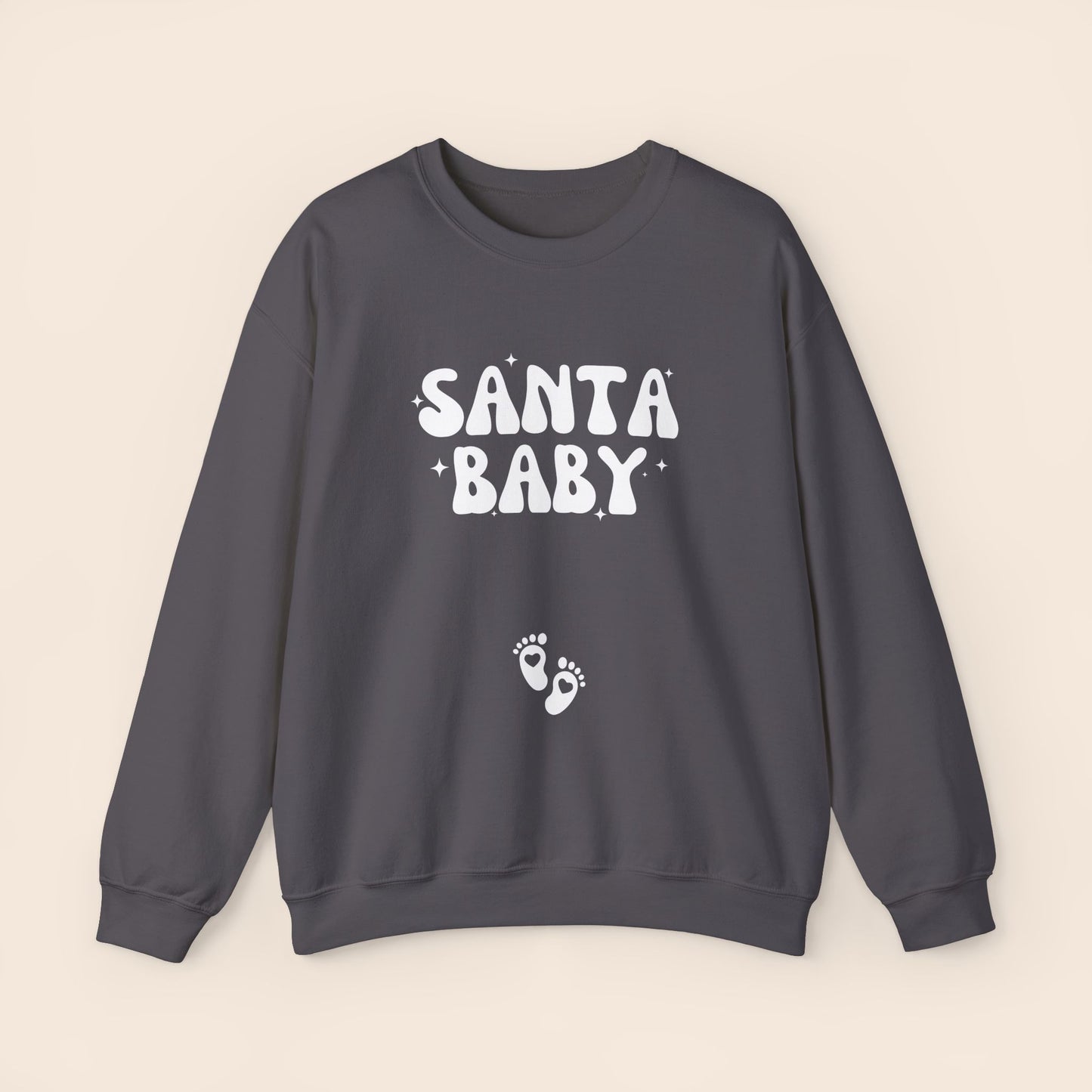 Santa Baby Christmas Pregnancy Crewneck Sweatshirt