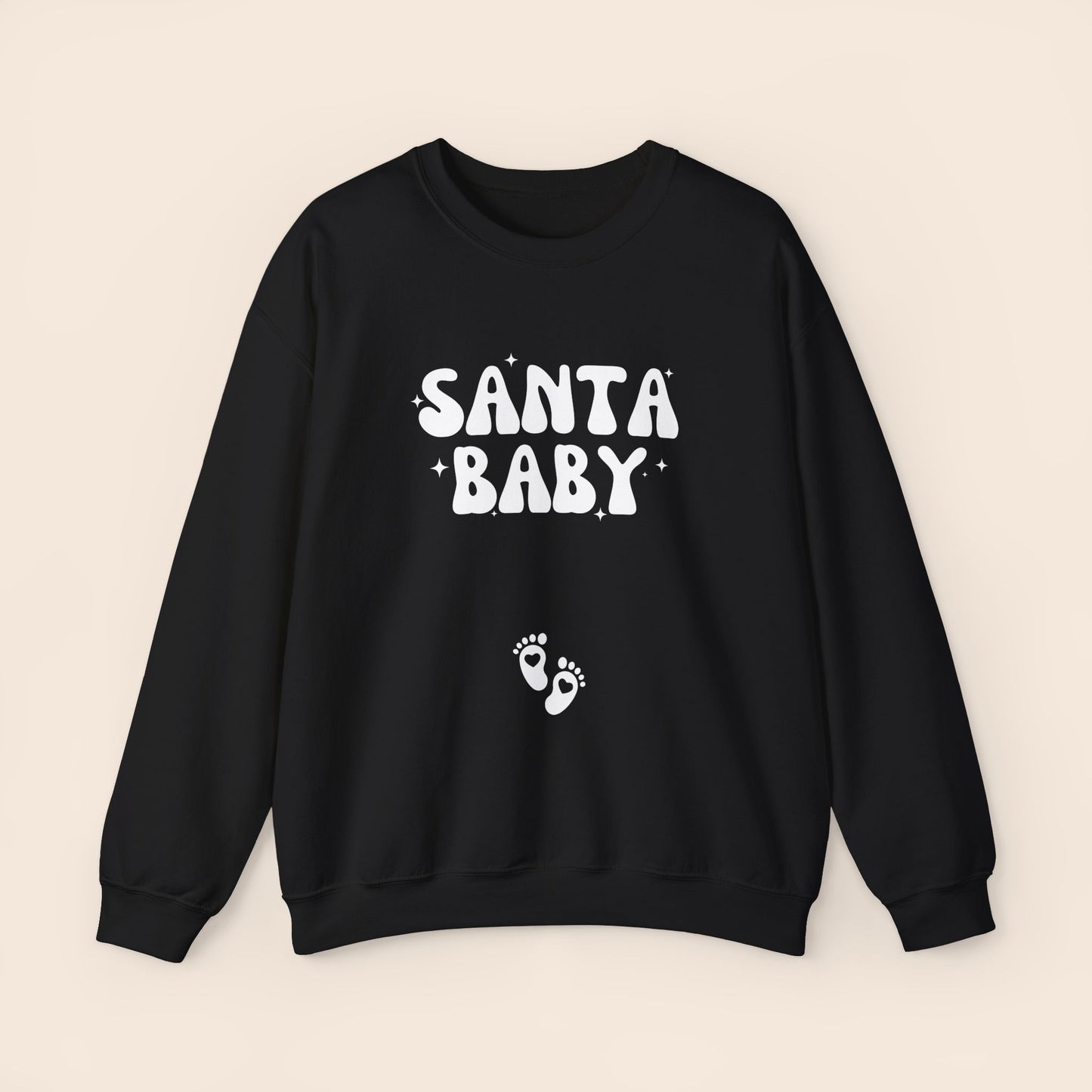 Santa Baby Christmas Pregnancy Crewneck Sweatshirt