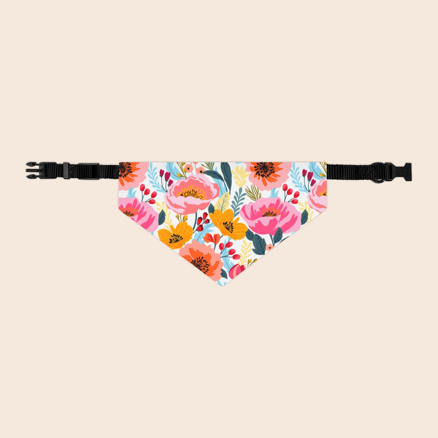 Cute Floral Spring Over the Collar Dog Bandana