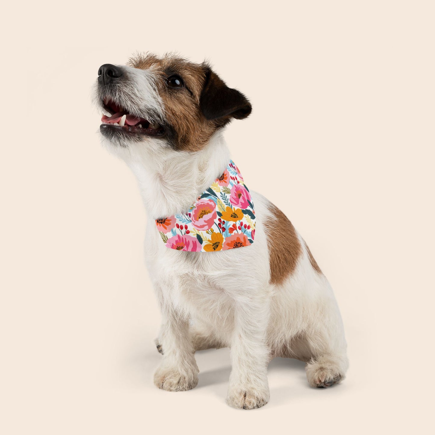 Cute Floral Spring Over the Collar Dog Bandana