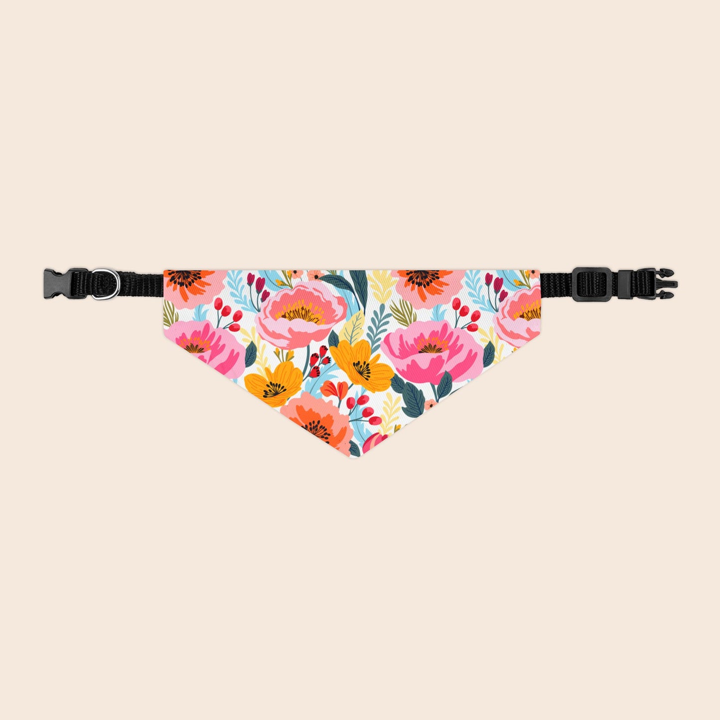 Cute Floral Spring Over the Collar Dog Bandana