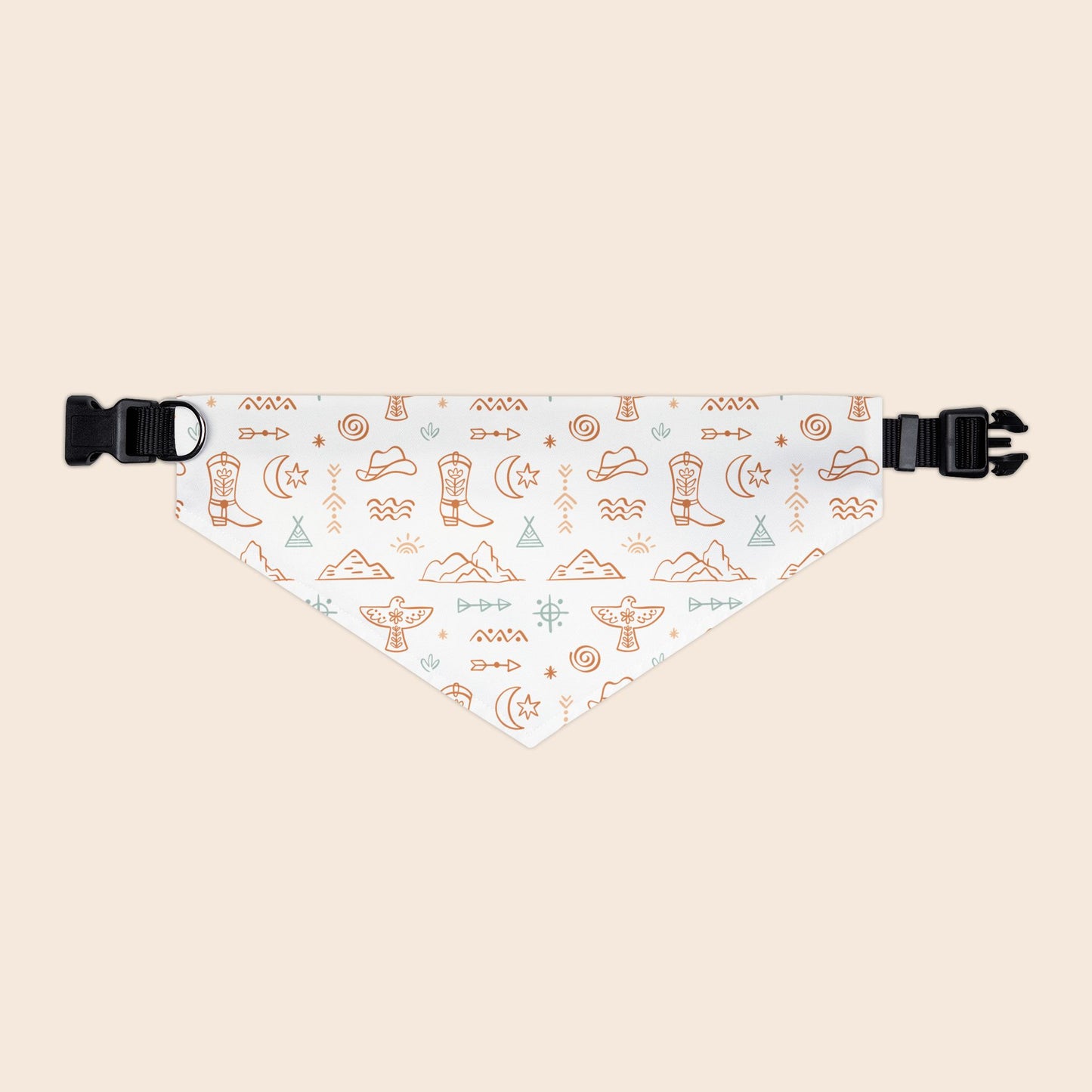 Western Cowboy Over the Collar Dog Bandana