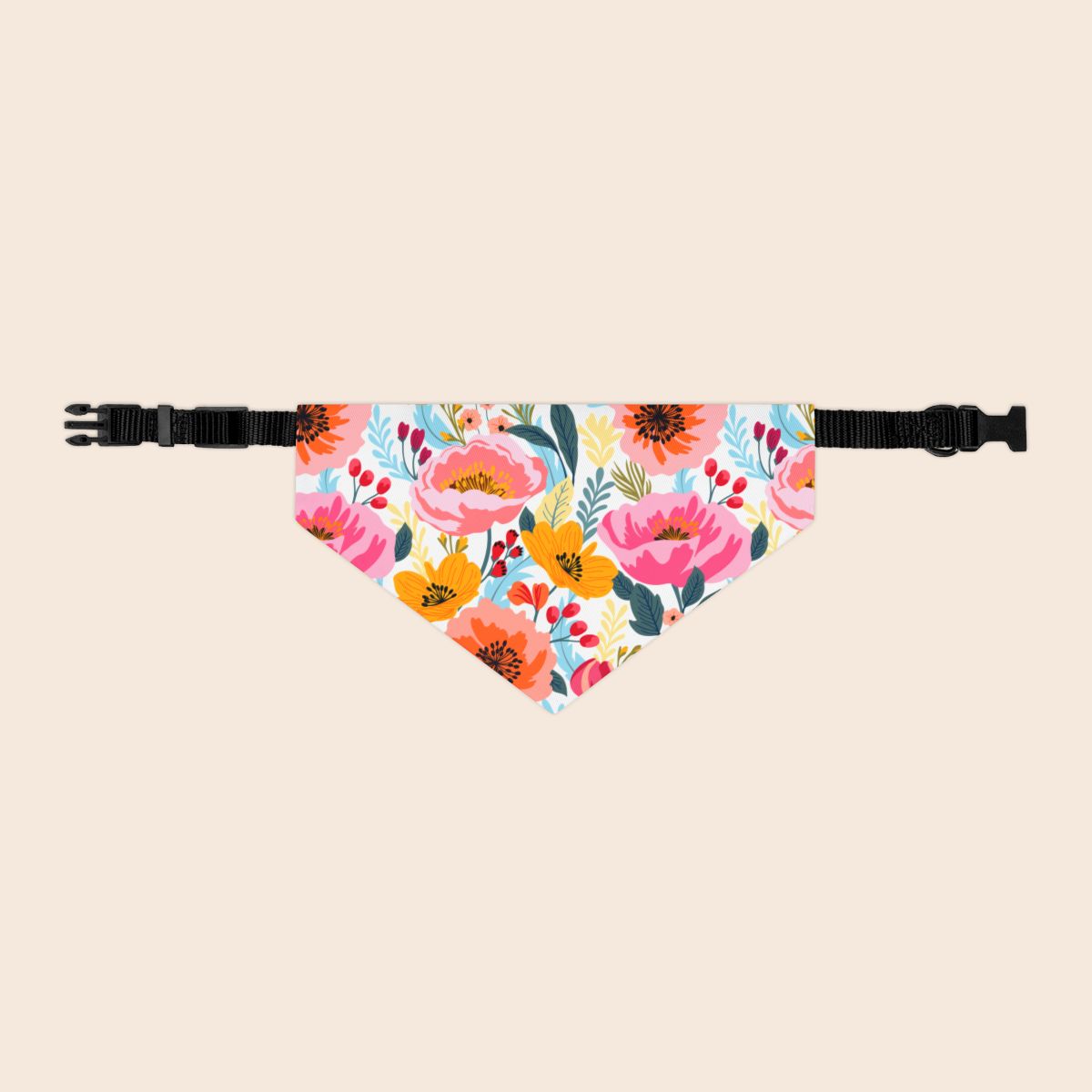 Cute Floral Spring Over the Collar Dog Bandana