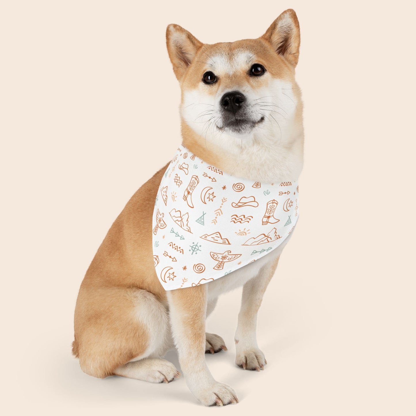 Western Cowboy Over the Collar Dog Bandana