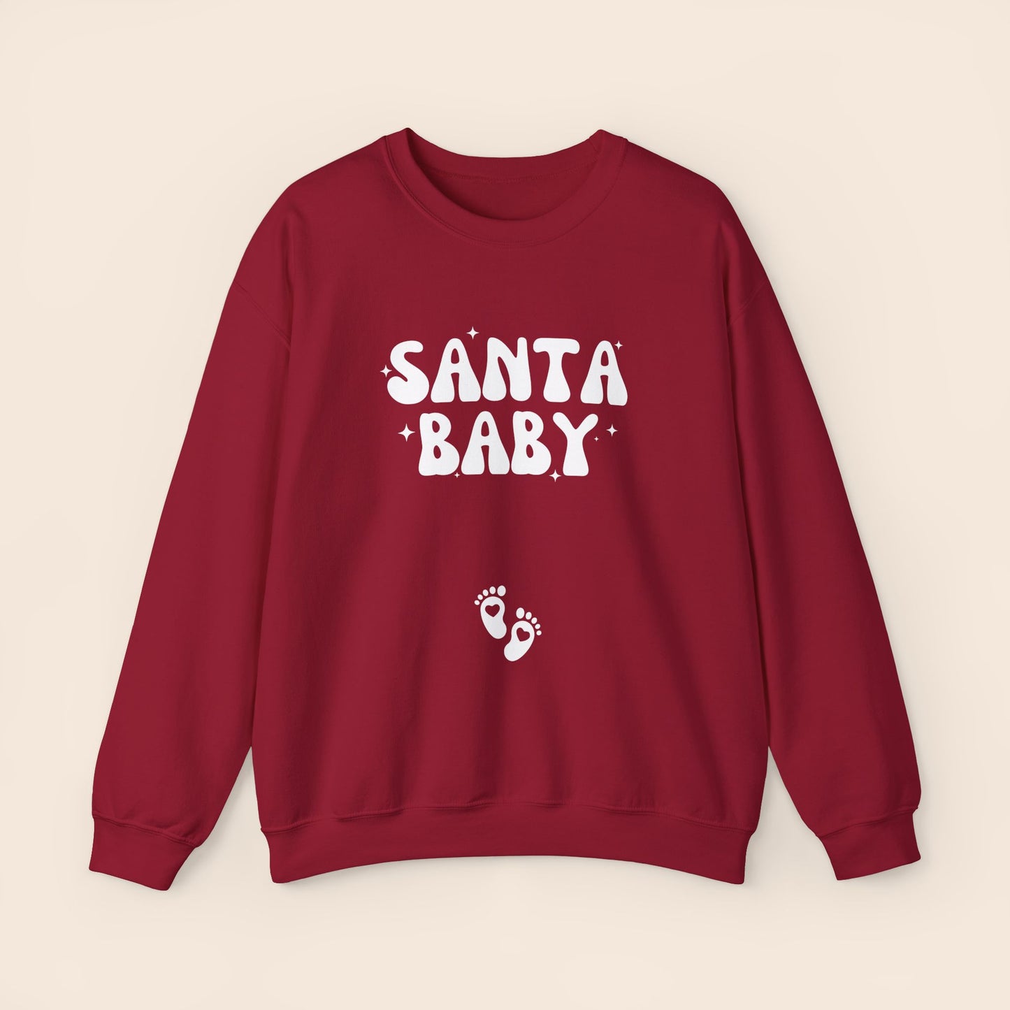 Santa Baby Christmas Pregnancy Crewneck Sweatshirt