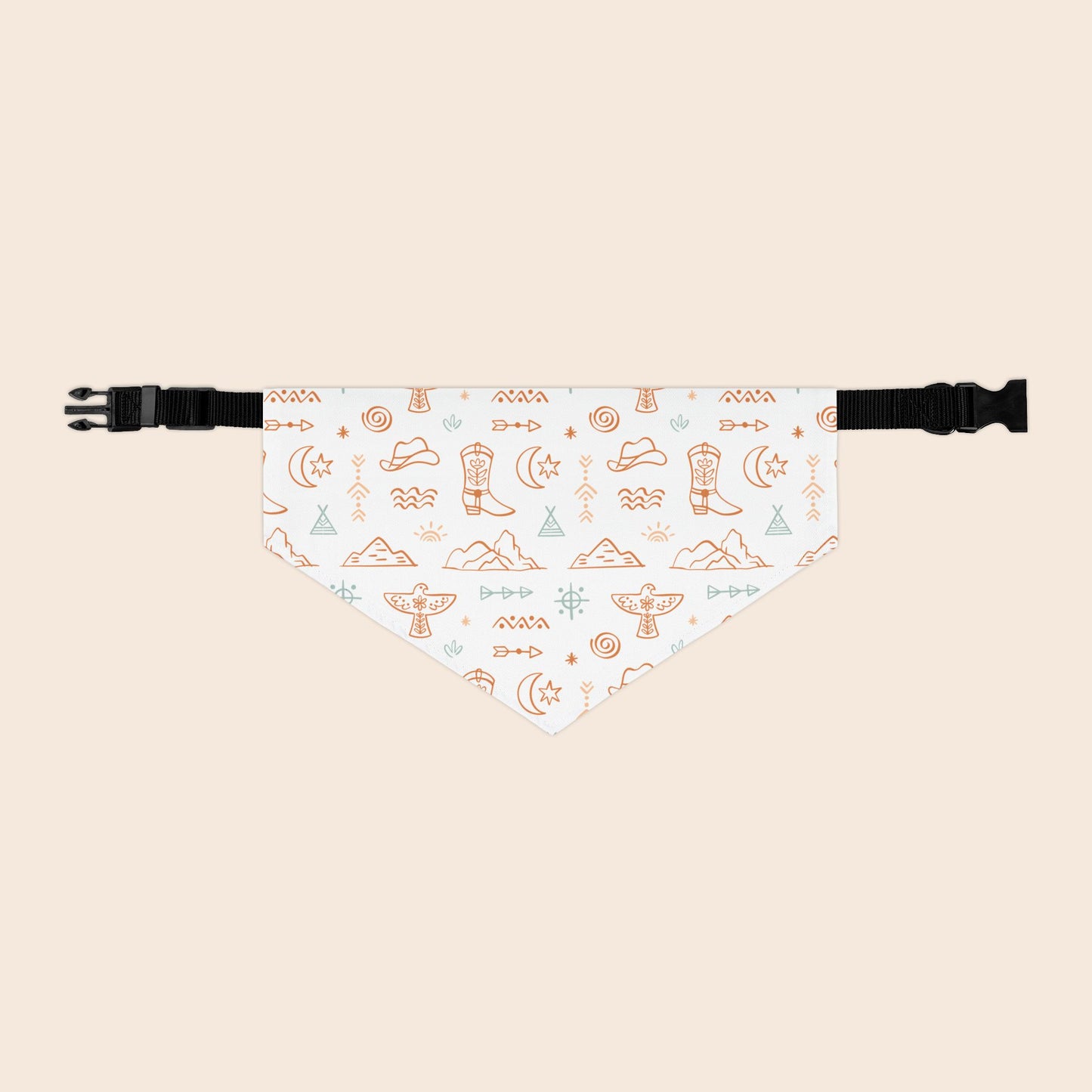 Western Cowboy Over the Collar Dog Bandana