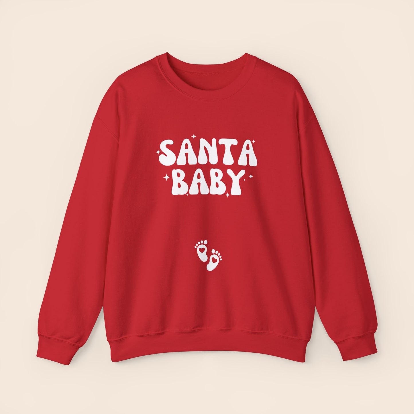 Santa Baby Christmas Pregnancy Crewneck Sweatshirt
