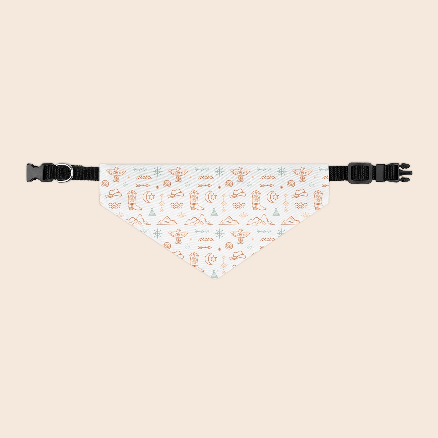 Western Cowboy Over the Collar Dog Bandana