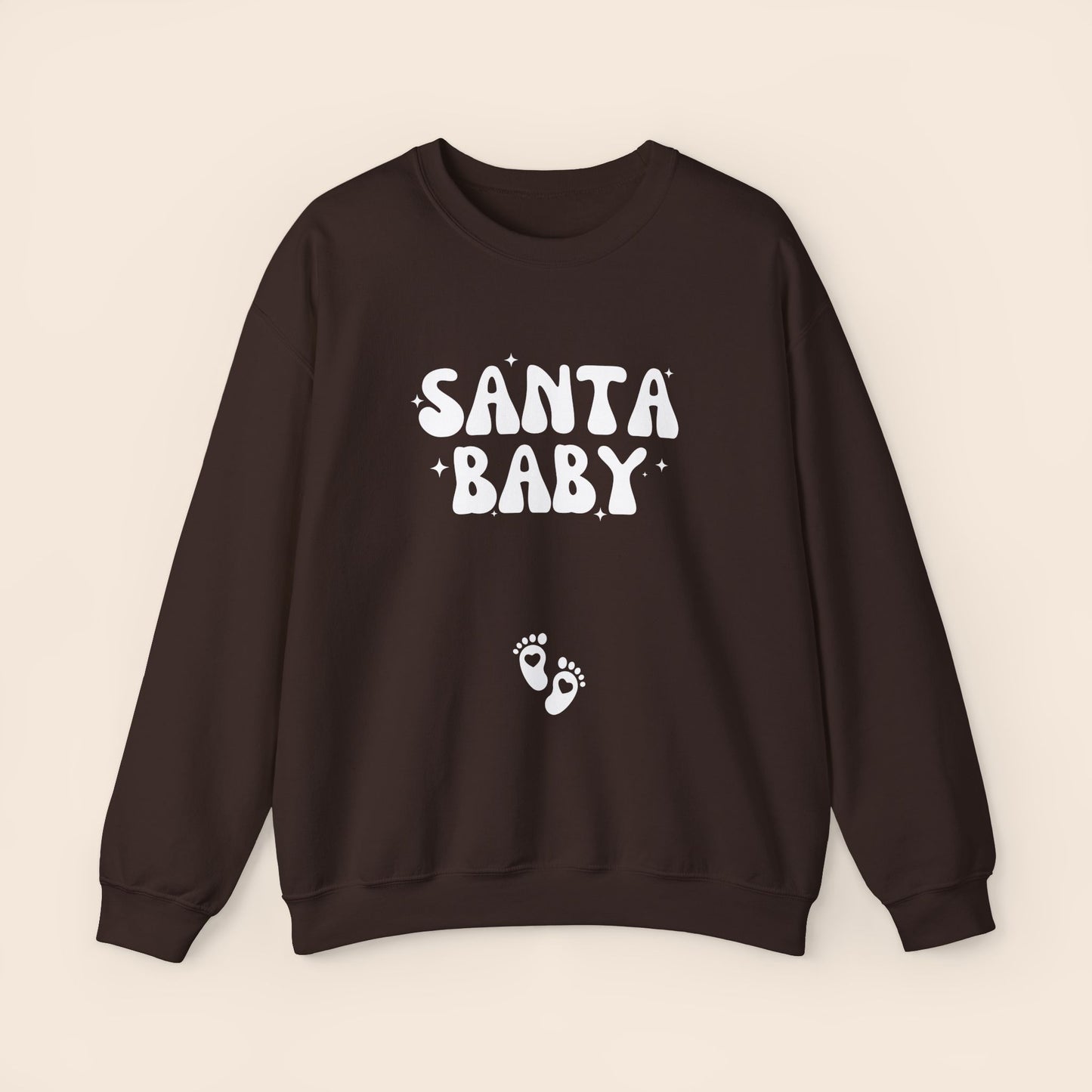 Santa Baby Christmas Pregnancy Crewneck Sweatshirt
