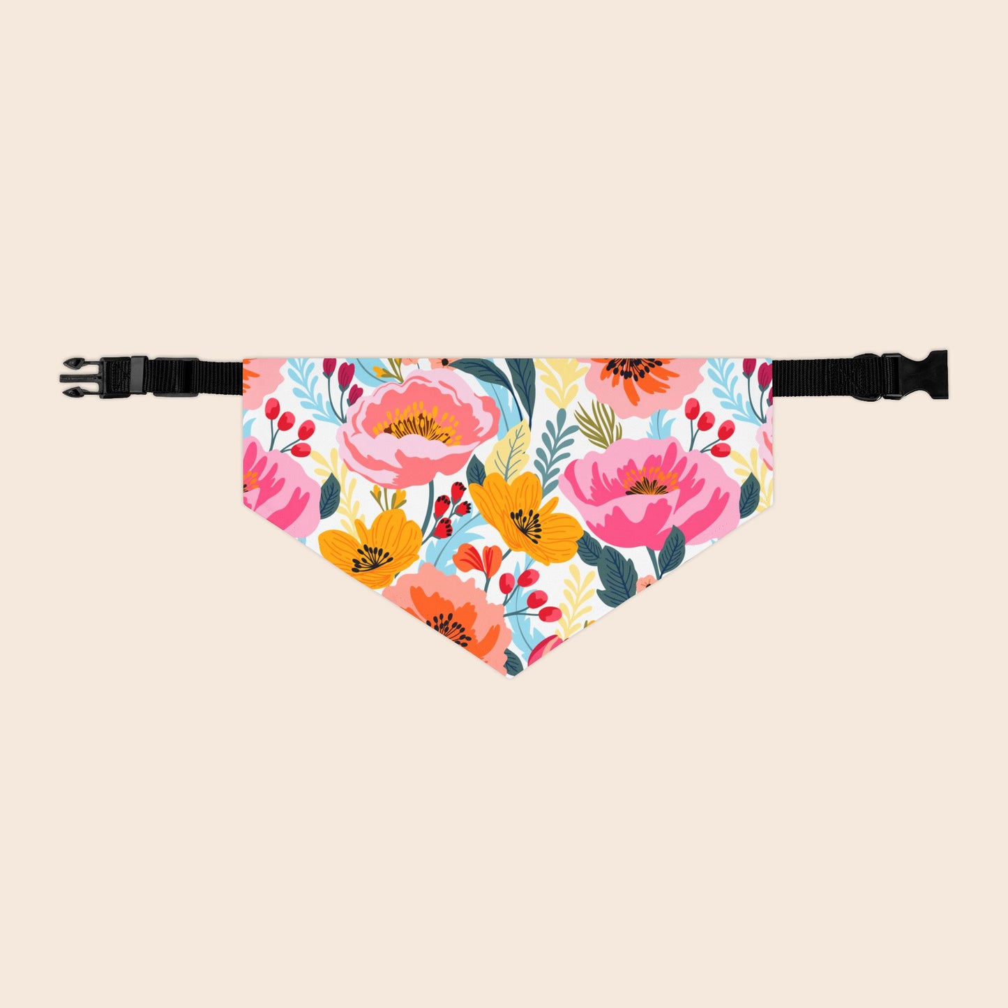 Cute Floral Spring Over the Collar Dog Bandana