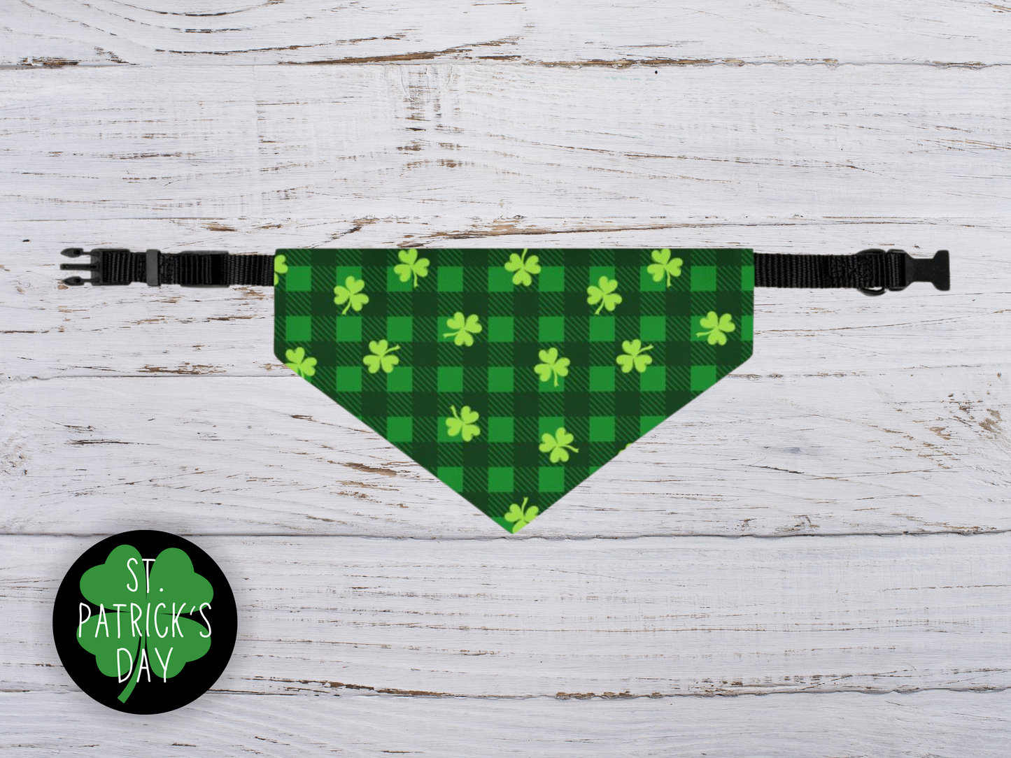 St. Patrick's Day Over the Collar Dog Bandana