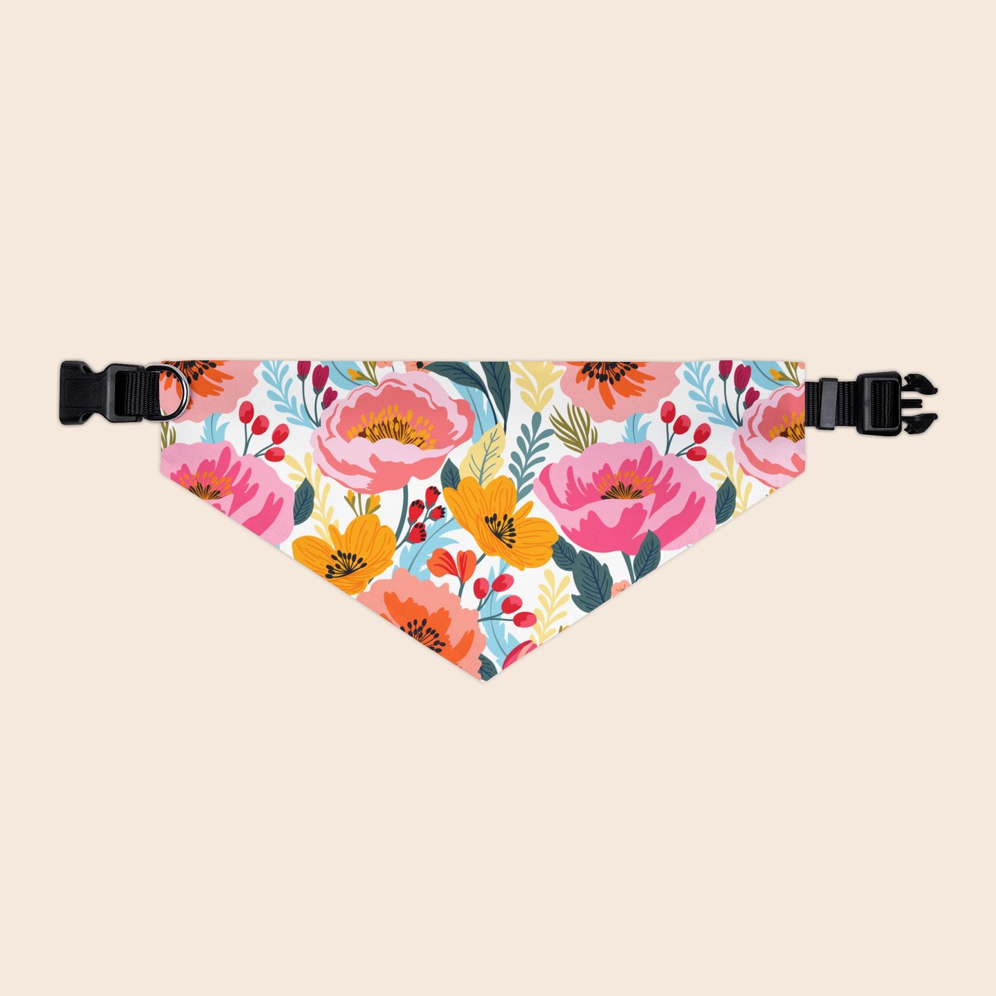 Cute Floral Spring Over the Collar Dog Bandana