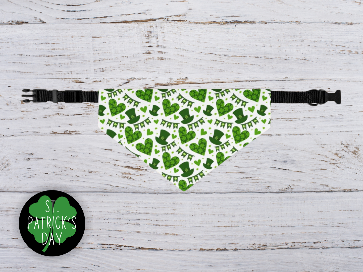St. Patrick's Day Over the Collar Dog Bandana