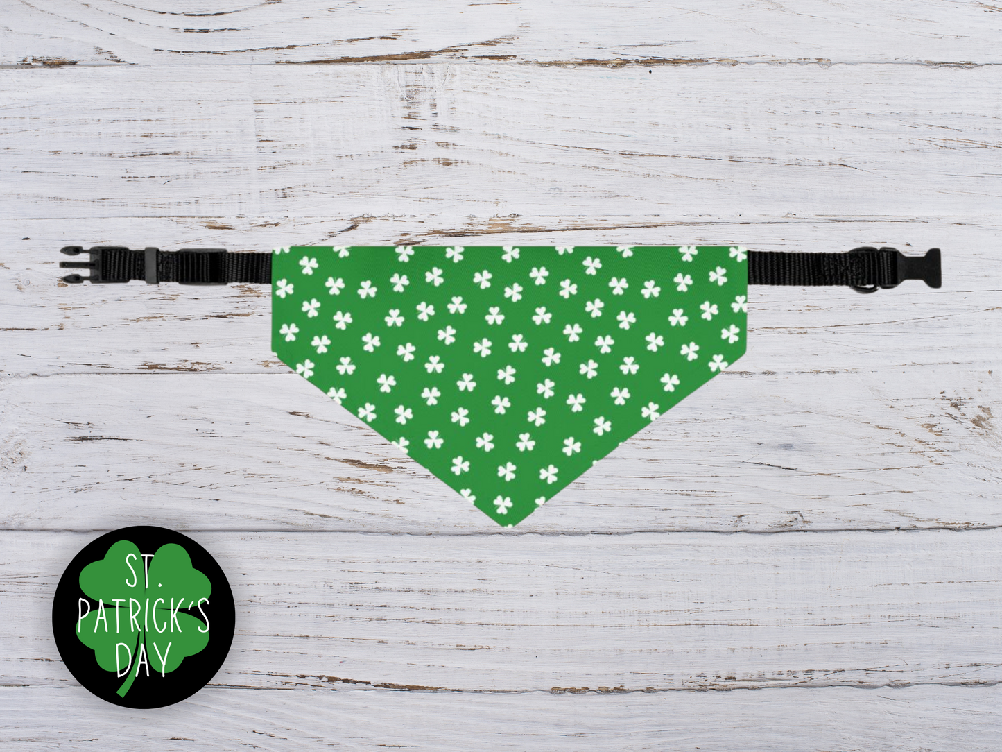 St. Patrick's Day Over the Collar Dog Bandana