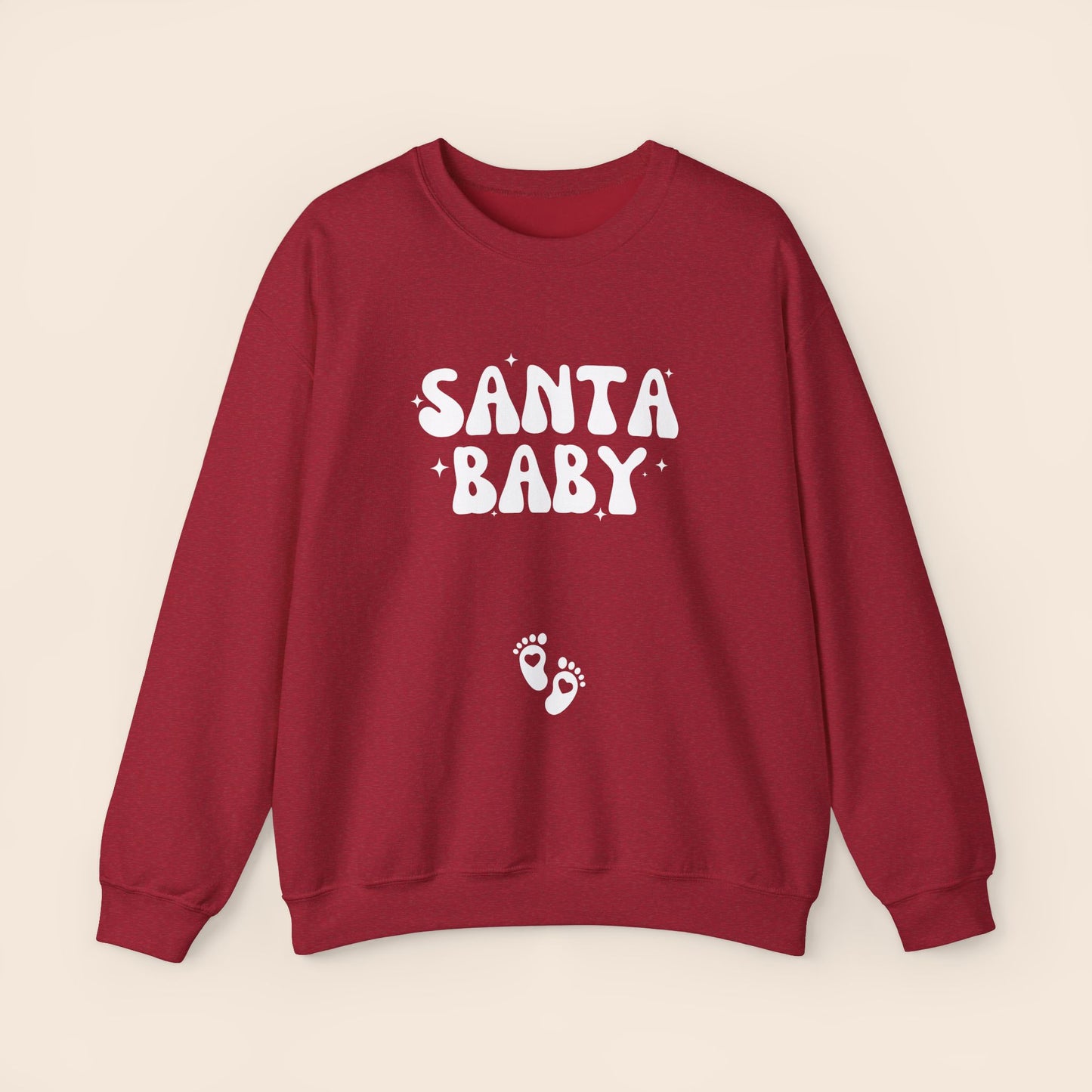 Santa Baby Christmas Pregnancy Crewneck Sweatshirt