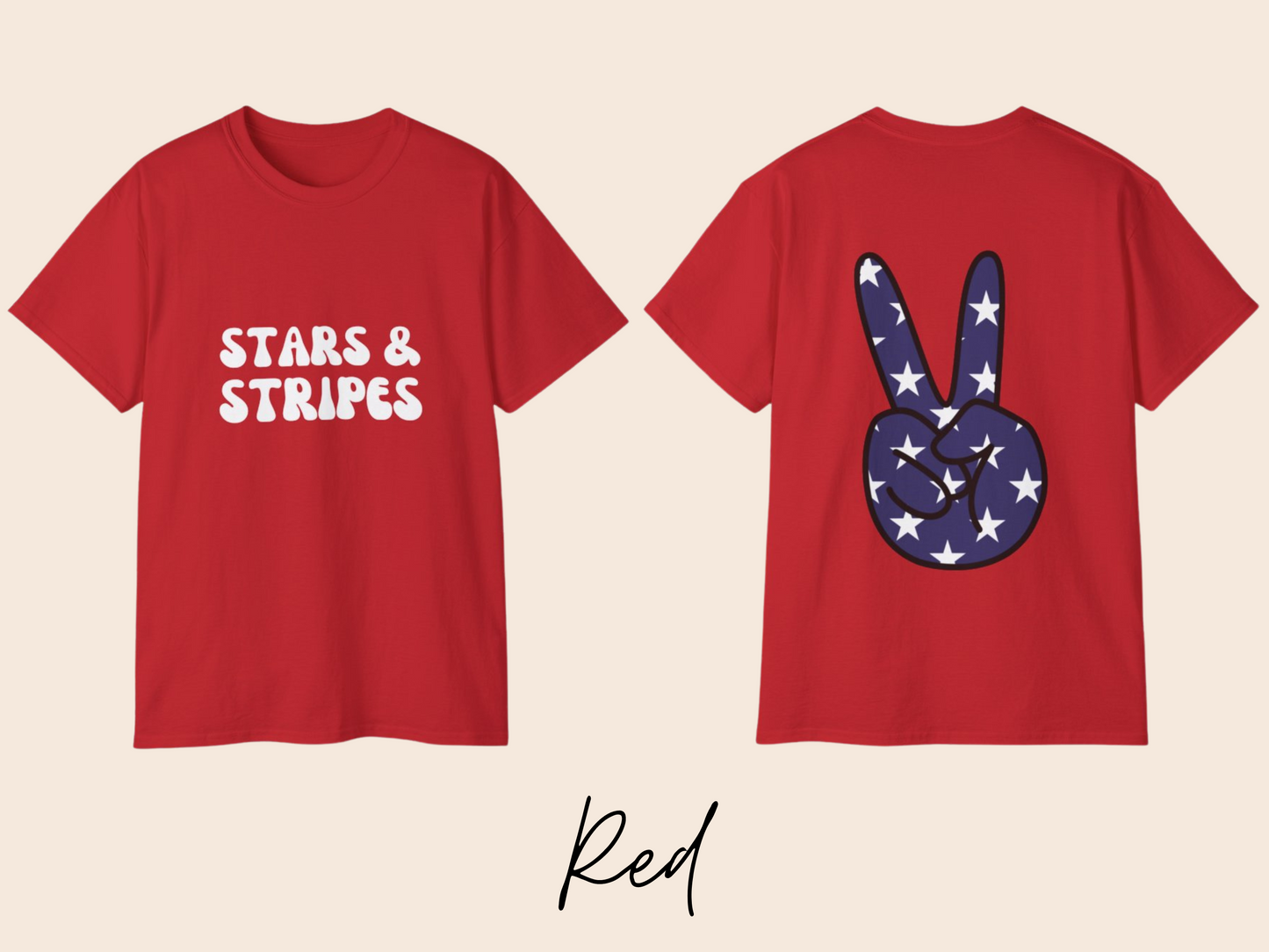 Stars and Stripes Fourth of July Unisex T-Shirt