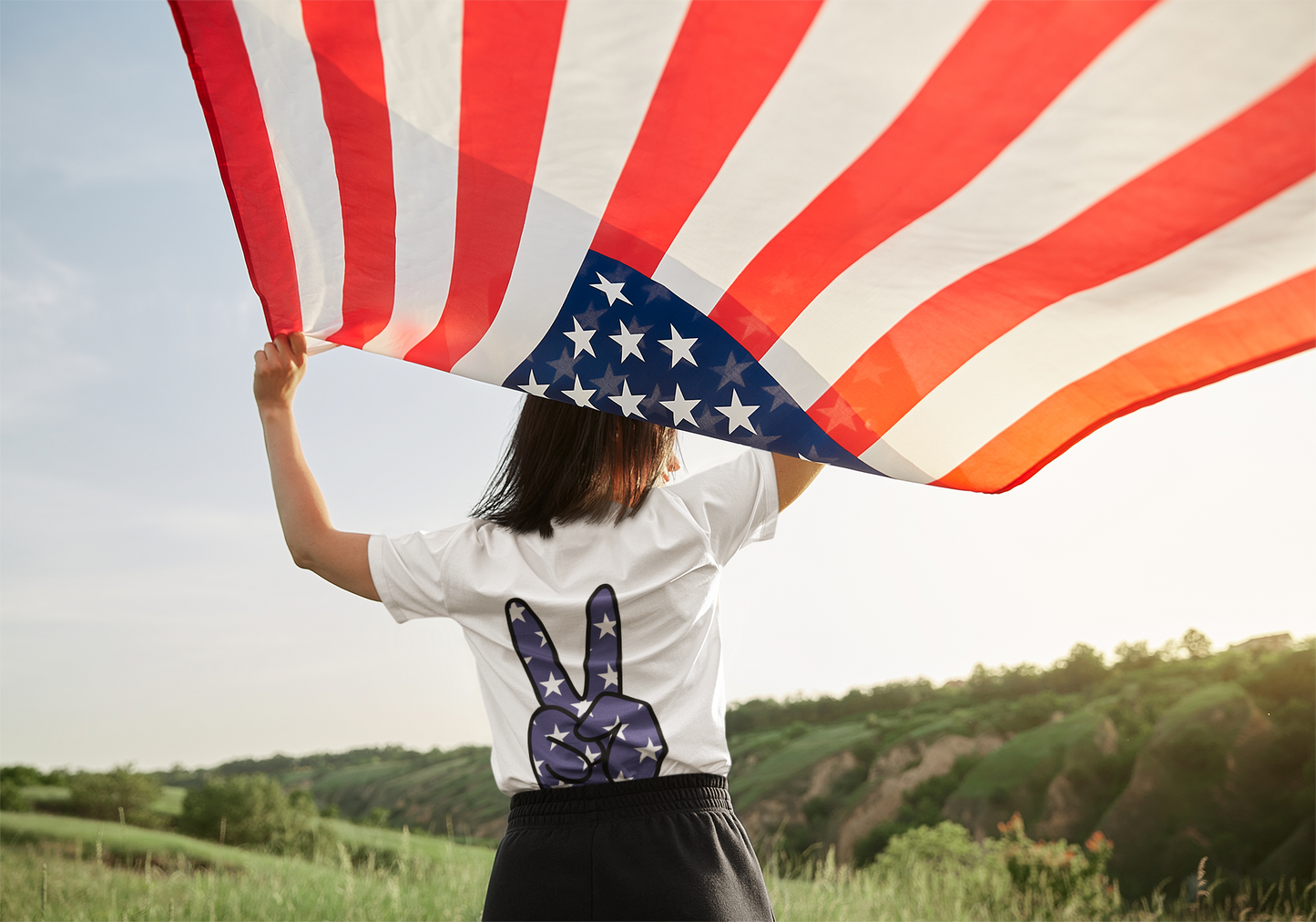 Stars and Stripes Fourth of July Unisex T-Shirt