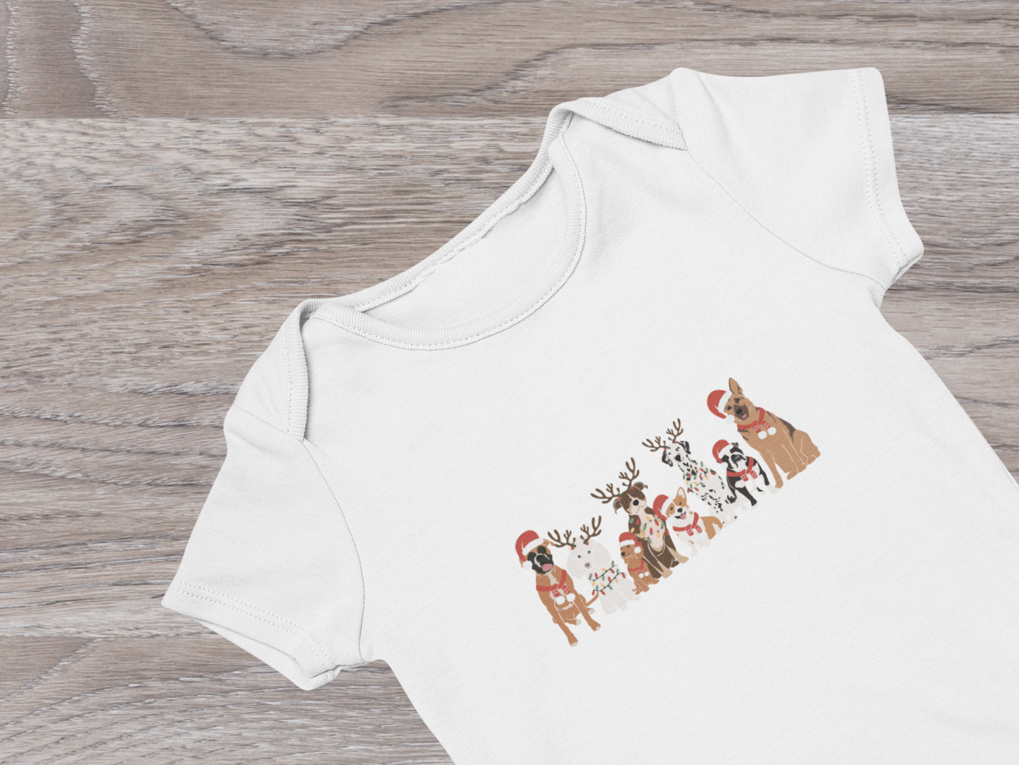 Christmas Dogs Baby Bodysuit