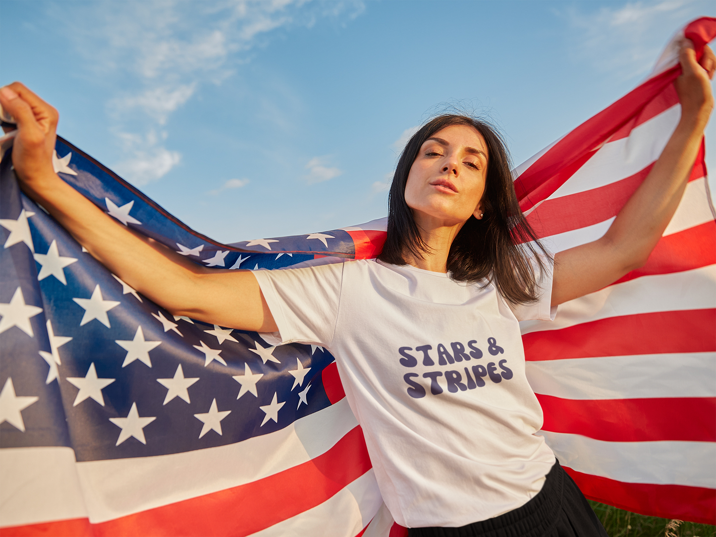 Stars and Stripes Fourth of July Unisex T-Shirt