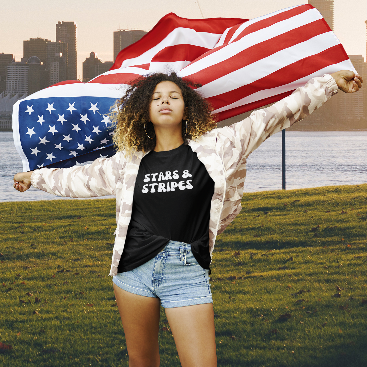 Stars and Stripes Fourth of July Unisex T-Shirt