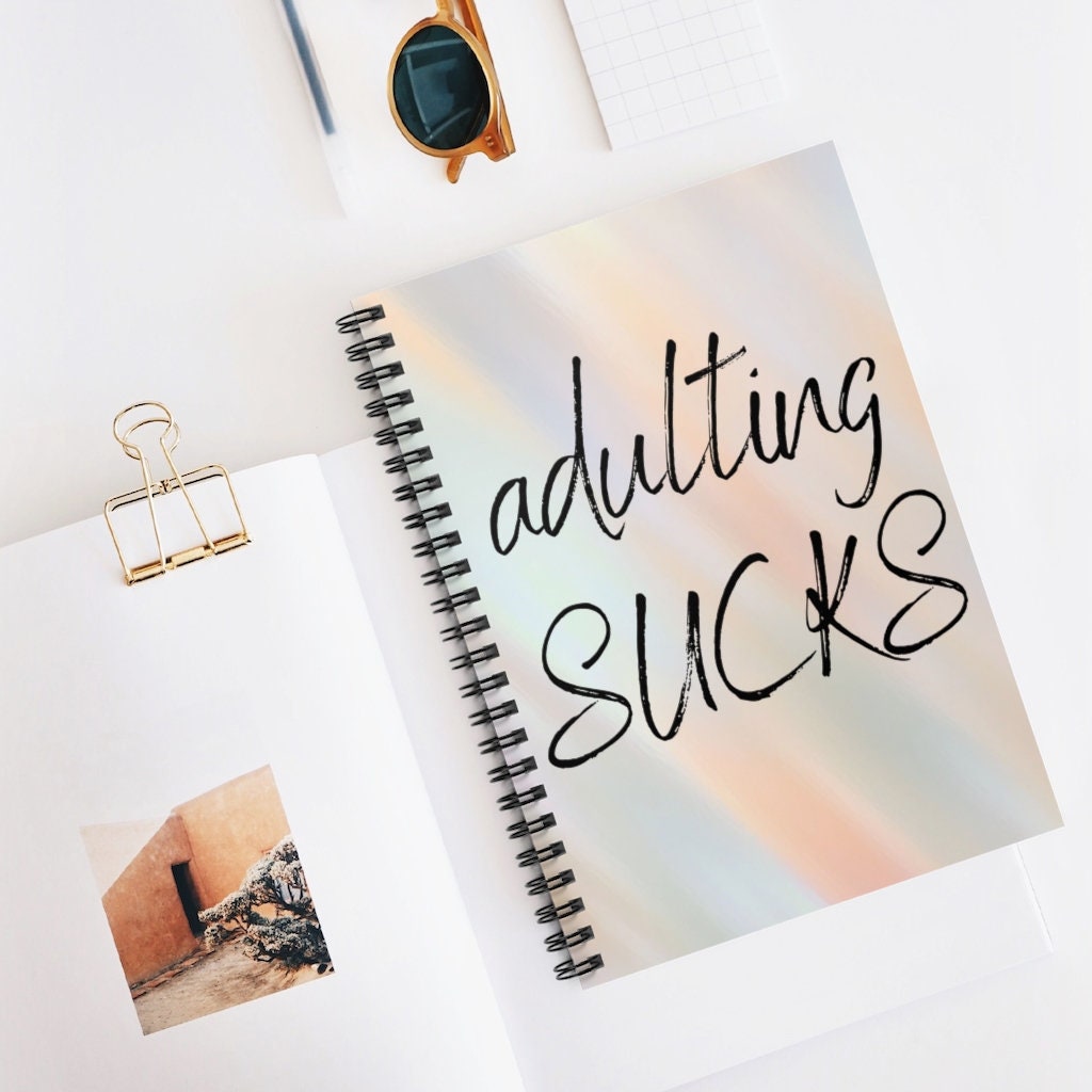 Adulting Sucks 6x8 Spiral Notebook