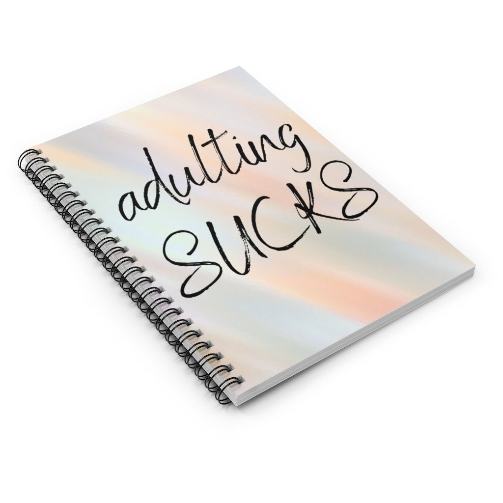 Adulting Sucks 6x8 Spiral Notebook