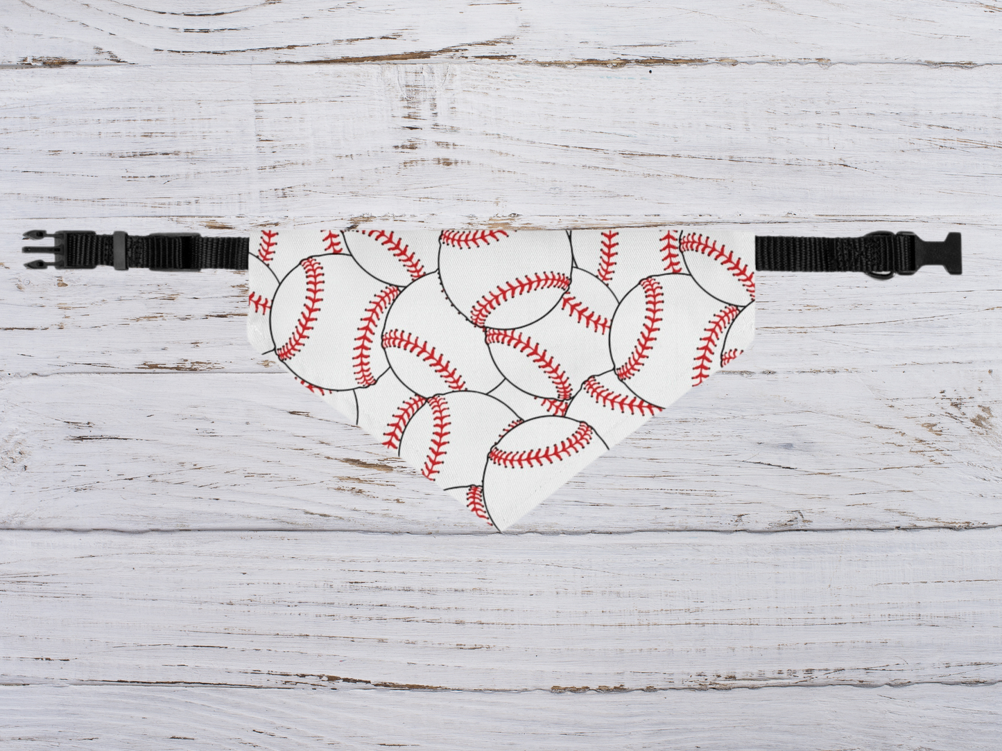 Baseball Over the Collar Dog Bandana