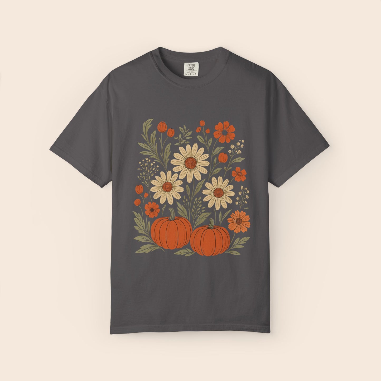 Pumpkin and Flowers Comfort Colors® Shirt