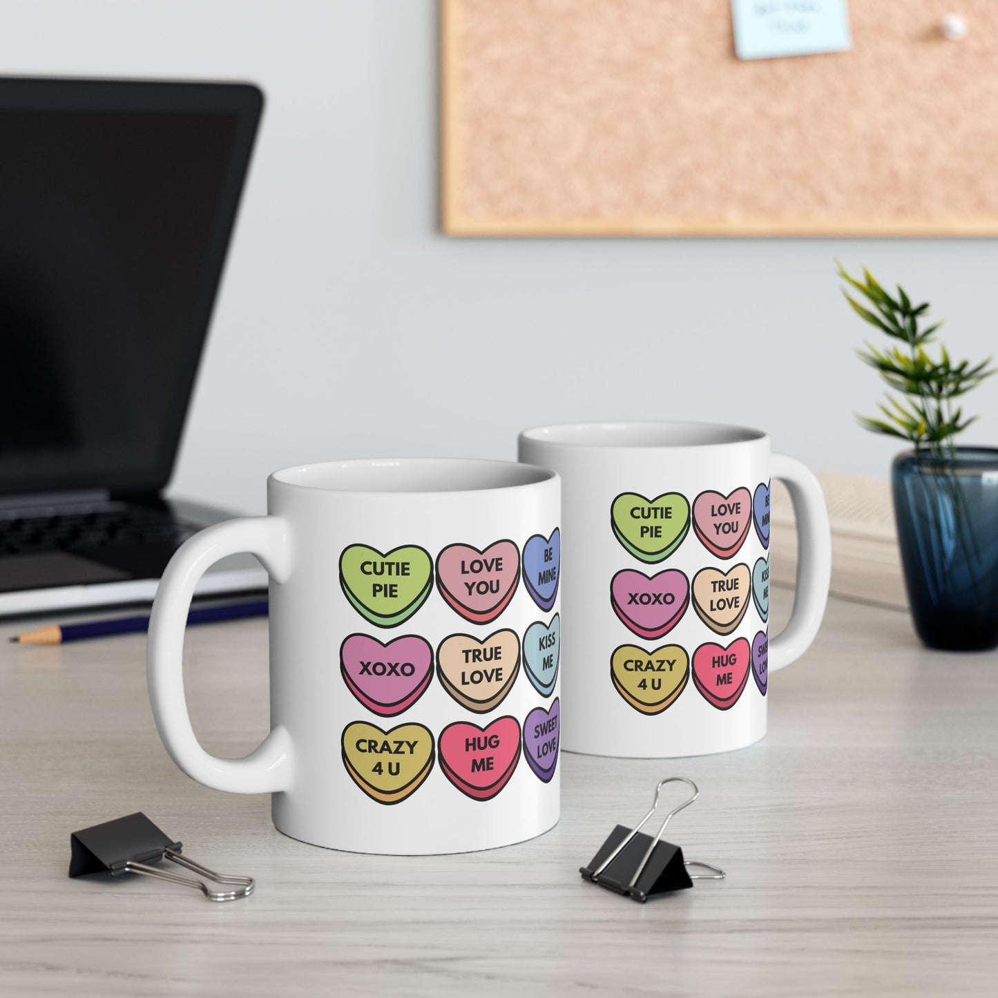 Candy Hearts Valentine's Day 11oz Ceramic Coffee Mug