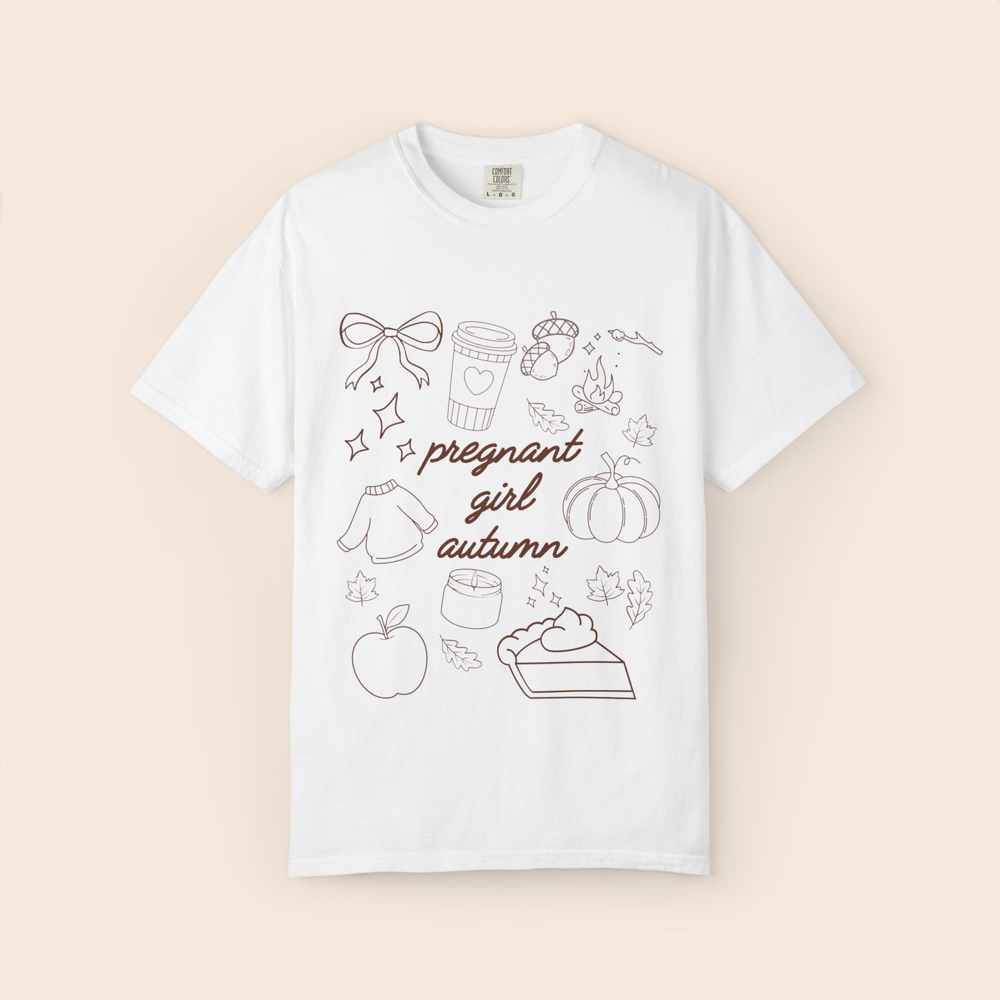 Pregnant Girl Autumn Comfort Colors® Shirt
