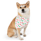 Christmas Paw Print Over the Collar Dog Bandana