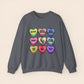 Valentine's Conversation Hearts Maternity Crewneck Sweatshirt