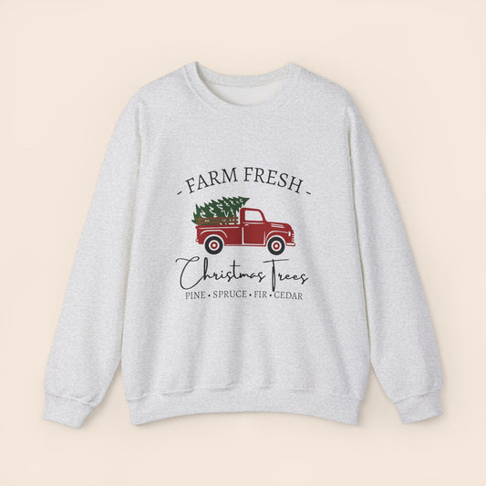 Farm Fresh Christmas Trees Crewneck Sweatshirt