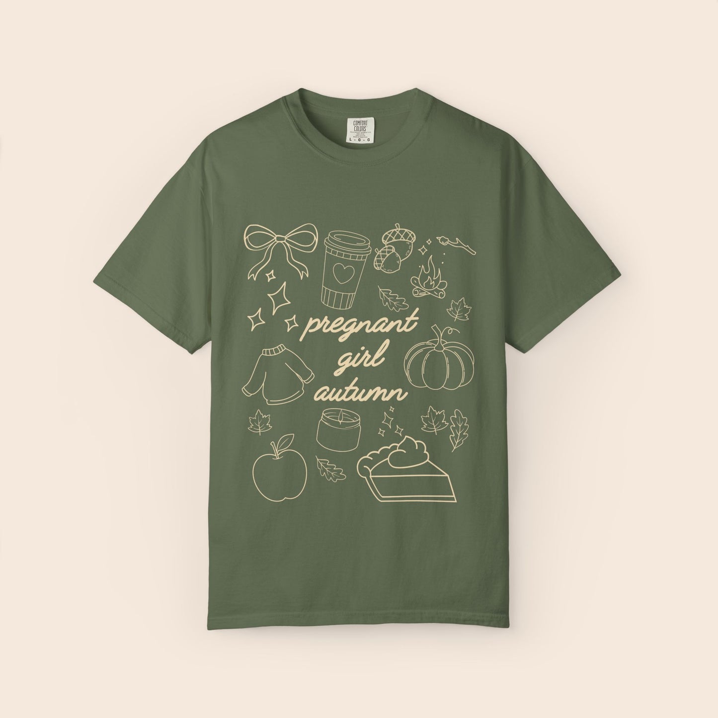 Pregnant Girl Autumn Comfort Colors® Shirt