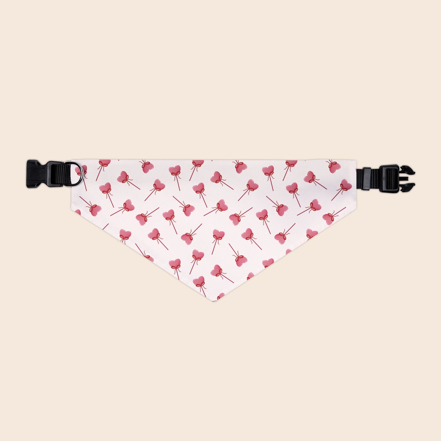 Heart Lollipop Valentine's Day Over the Collar Dog Bandana