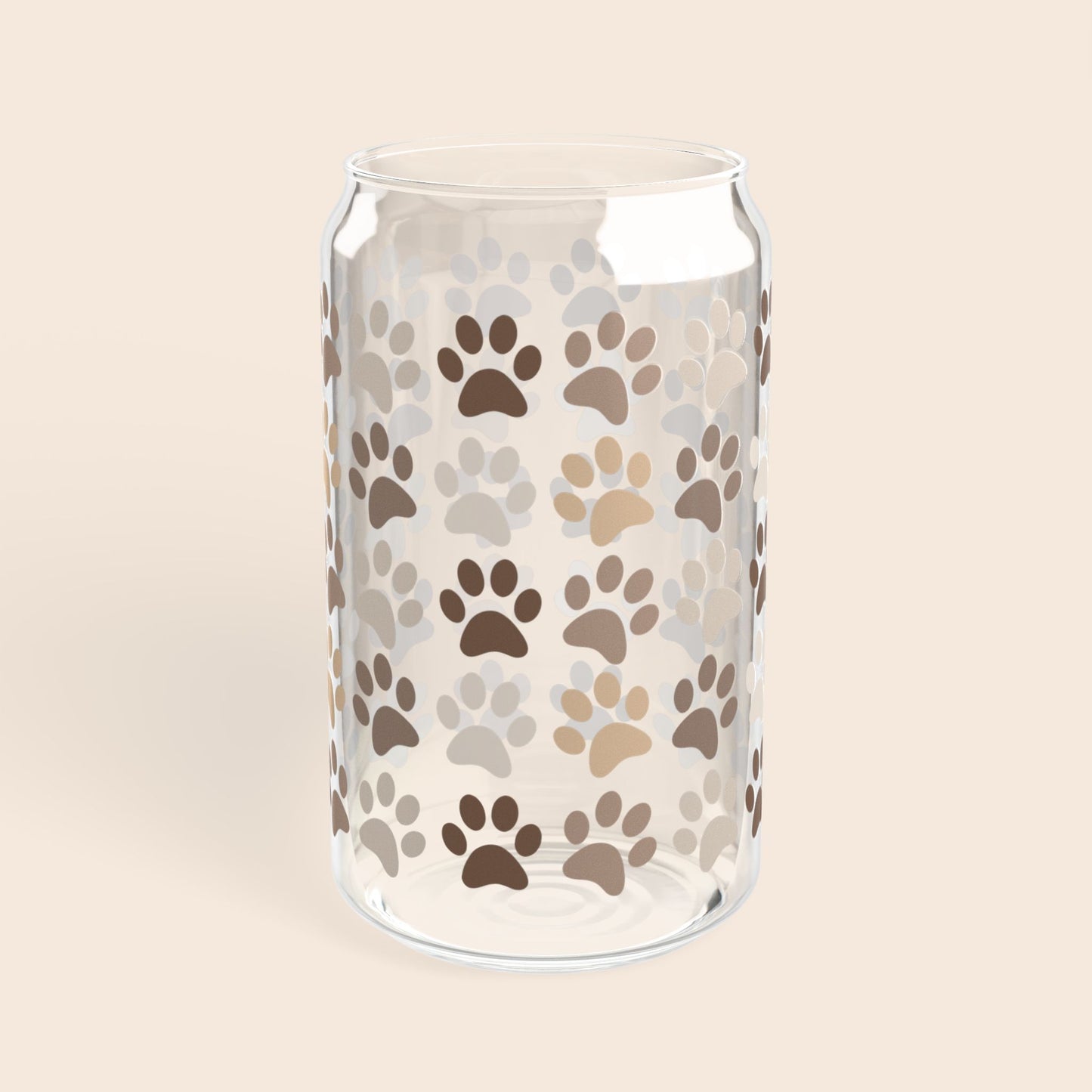 Paw Print 16oz Sipper Glass