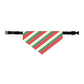 Christmas Stripes Over the Collar Christmas Dog Bandana