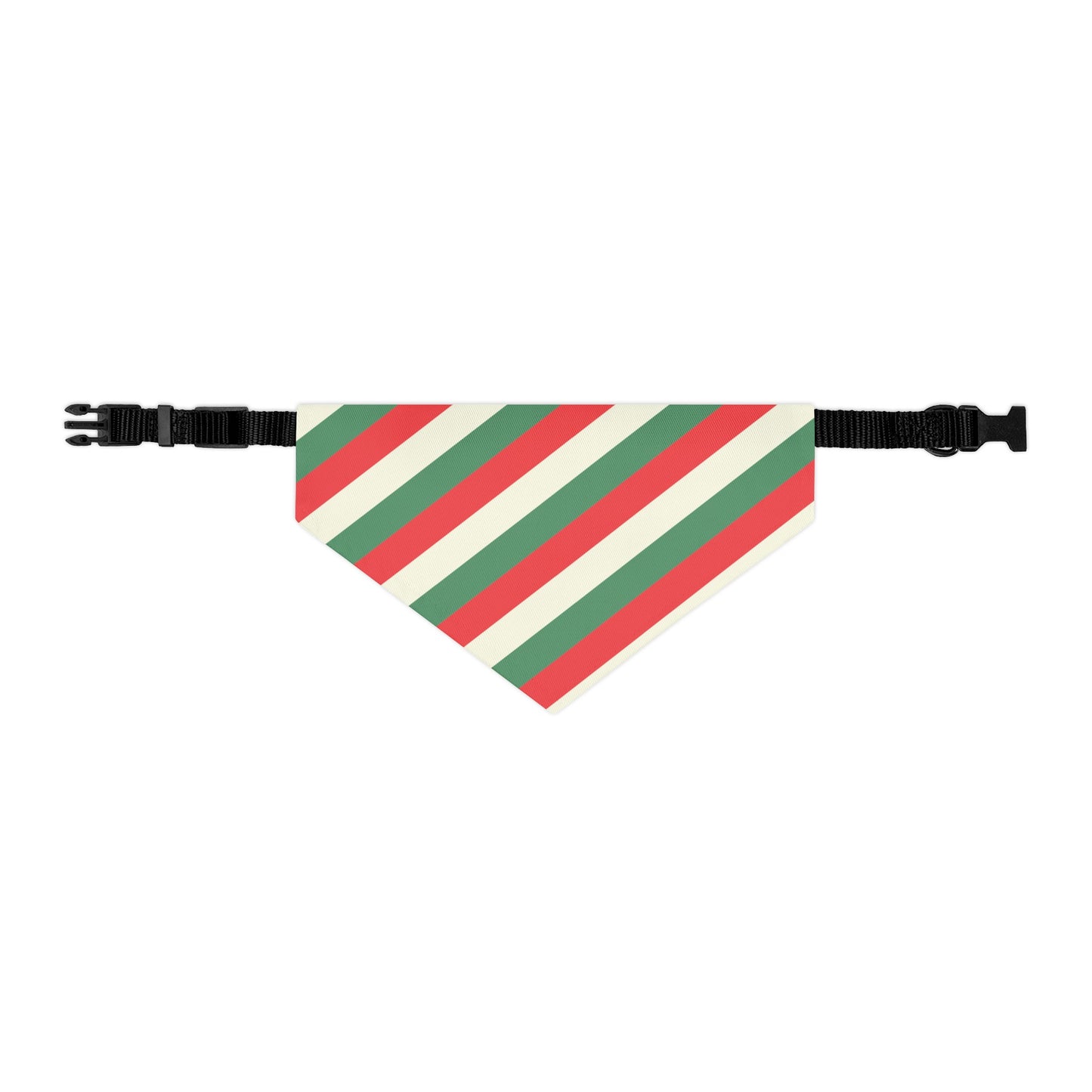 Christmas Stripes Over the Collar Christmas Dog Bandana