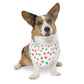 Christmas Paw Print Over the Collar Dog Bandana