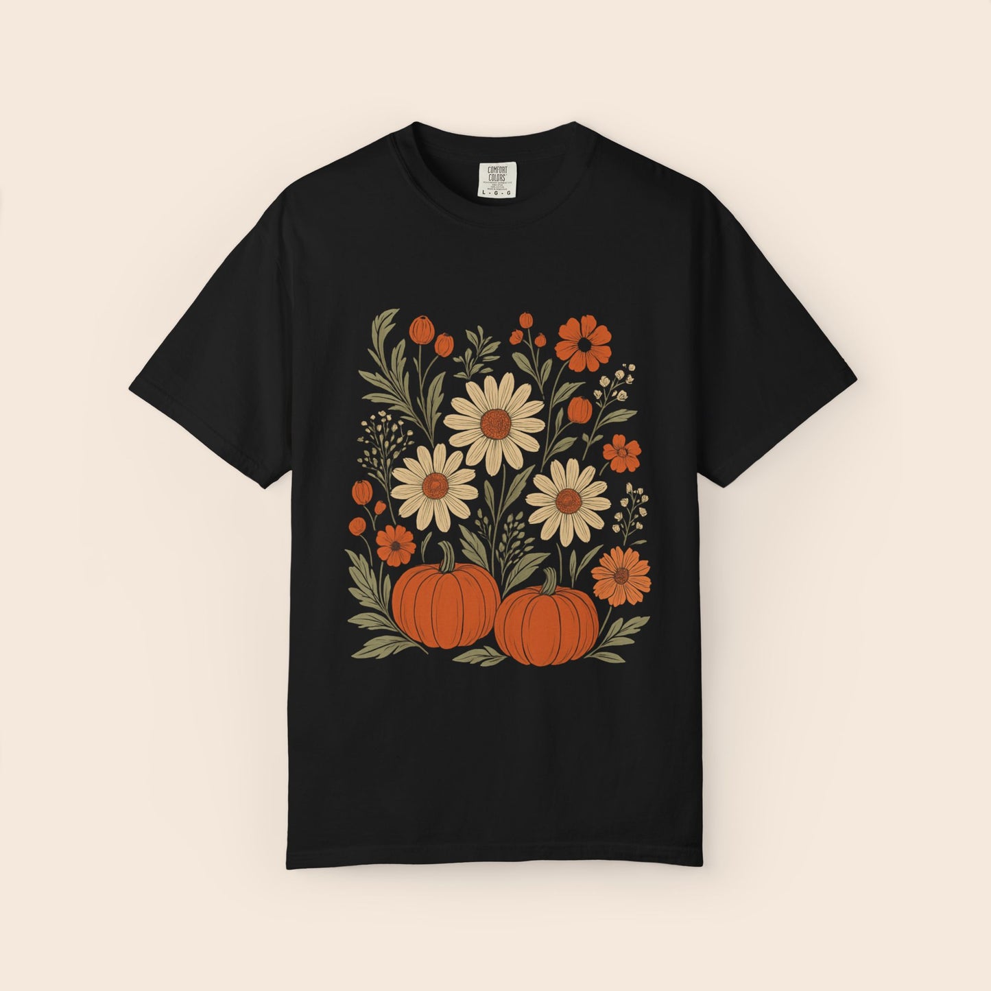 Pumpkin and Flowers Comfort Colors® Shirt