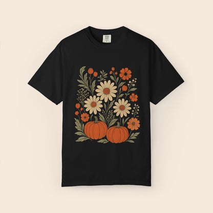 Pumpkin and Flowers Comfort Colors® Shirt