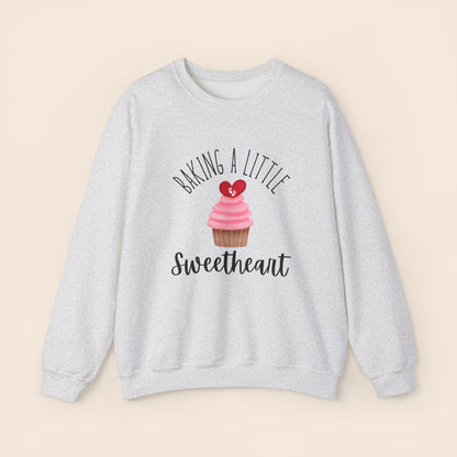 Baking a Little Sweetheart Pregnancy Crewneck Sweatshirt